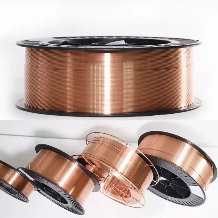 Copper coating CO2 gas shielded solid er70s-6 mig welding wire