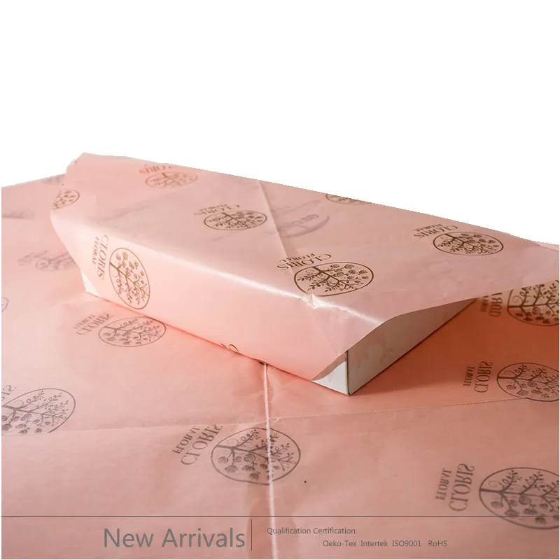 Embalaje de regalo de diseño único, papel tisú para envolver, logotipo personalizado para embalaje