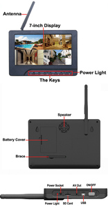 Digital drahtlose cctv kamera sicherheit system, SD Card Recording mit 7 Inch LCD Monitor, 3 Long Range Night Vision kamera - Product Image 3