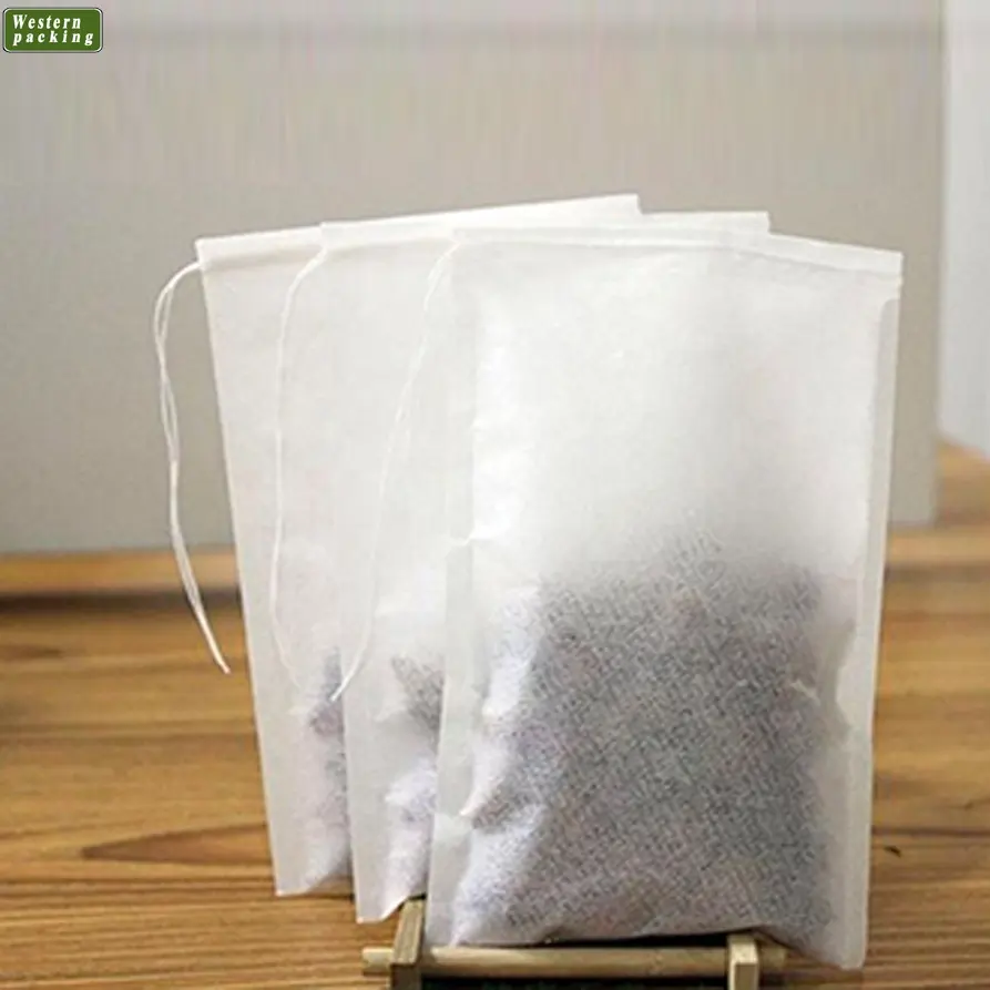 Sachet filtre à thé jetable, papier d'emballage de haute qualité, thermoscellé, 100 pièces