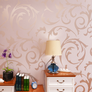 Modern soyulabilir pembe vinil çiçekli duvar kağıdı çocuk odası için dekoratif