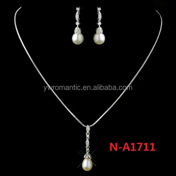 Süßwasser Perle hochzeit Brautschmuck SET