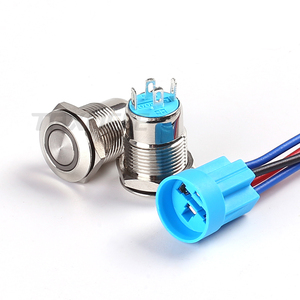 12 millimetri HA CONDOTTO LA Luce Interruttore di Pulsante del Metallo 5 Colori 4 Pin anulare Auto del segnale di alimentazione Interruttore di Pulsante di Alimentazione 3 V 6 V 12 V 24 V 220 V - Product Image 5