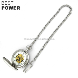 豪华不锈钢机械机芯男士怀表 - Product Image 5