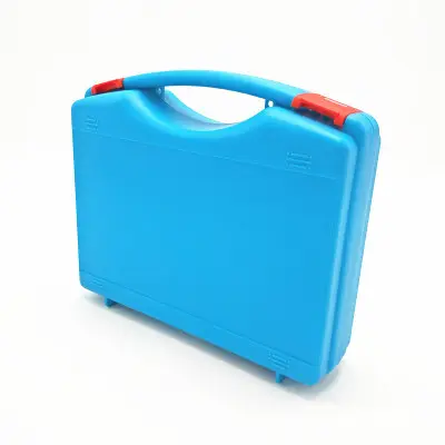 Caja de Herramientas de transporte con mango de plástico de color personalizado, caja de almacenamiento de herramientas de mano de plástico, caja de equipo de plástico