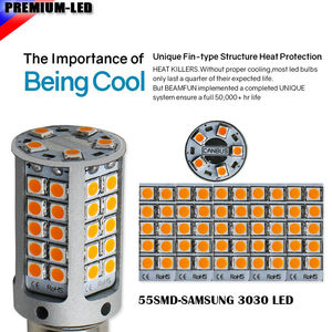 Canbus 21 W Yüksek Güç Kırmızı 1156 7506 BA15s P21W LED Ampuller Için Araç Dönüş Sinyali Işıklar, kuyruk Işıkları, fren Lambaları - Product Image 2