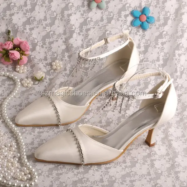 Sapatos personalizados de casamento, sapatos femininos de salto baixo para noivas