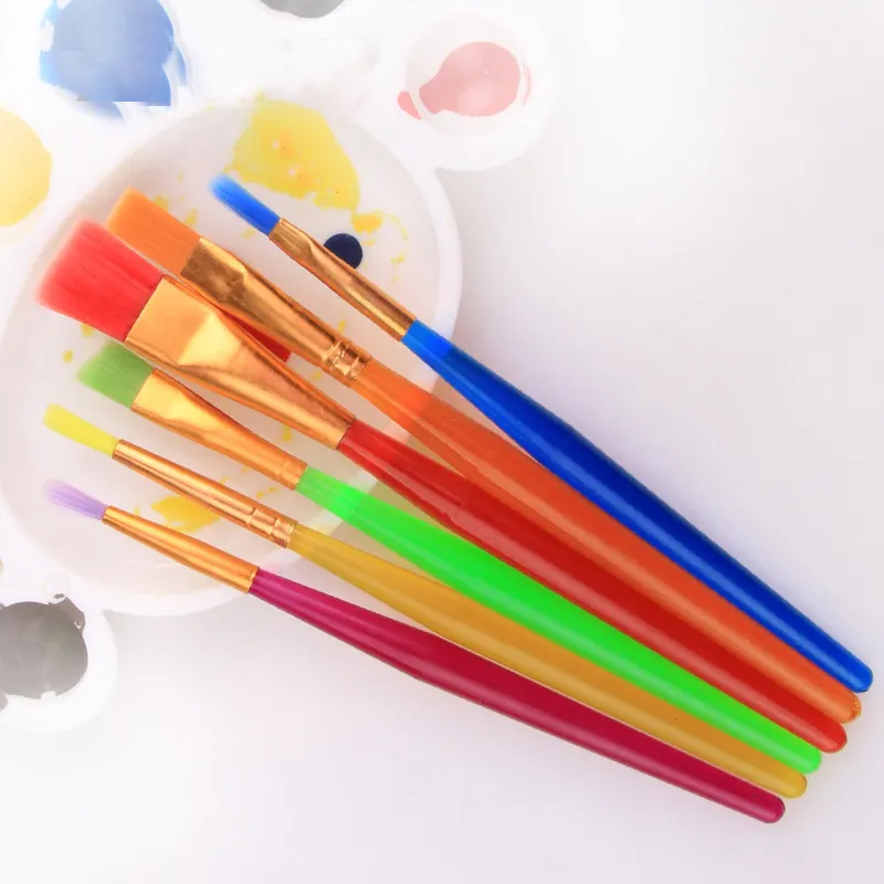 Высокое качество, яркие цвета, 6 шт набор кистей для рисования акварель кисти масляной живописи кисти для рисования для детей