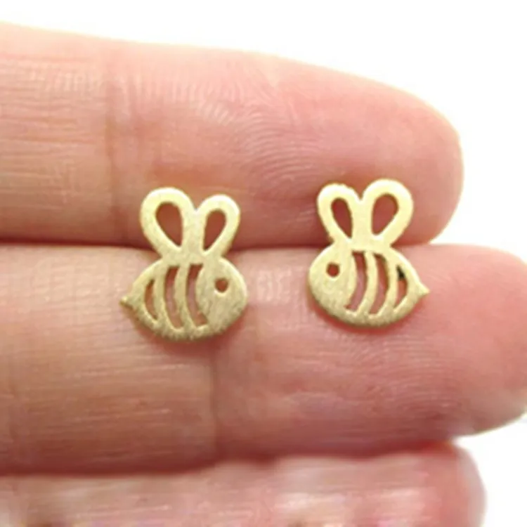 Gold Silber entzückende Hummel Insekten geformte Ohr stecker Tiers chmuck für Frauen Mädchen Geschenk Ohr stecker