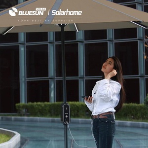 Beach Umbrella 50w Solar Panel Umbrella with Flexible Pv Module for Holiday <strong>Resorts</strong> - Product Image 6