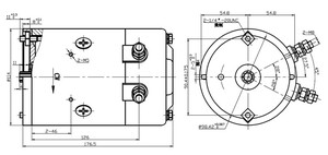 24V 2.2kw 2700转/分工厂电动汽车高扭矩直流电机