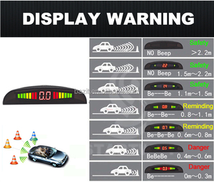 Dispositivo de detección de Radar para coche, sistema de sensor anticolisión, pantalla LED, sensores de estacionamiento inverso para coche con 4 sensores