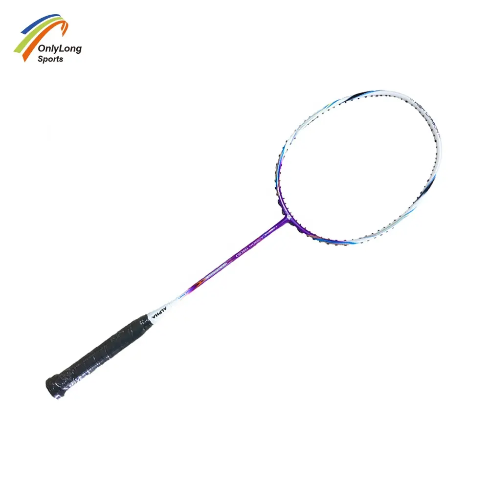 Ucuz fiyat fabrika toptan karbon oem badminton raketi PU kavrama Raketi badminton