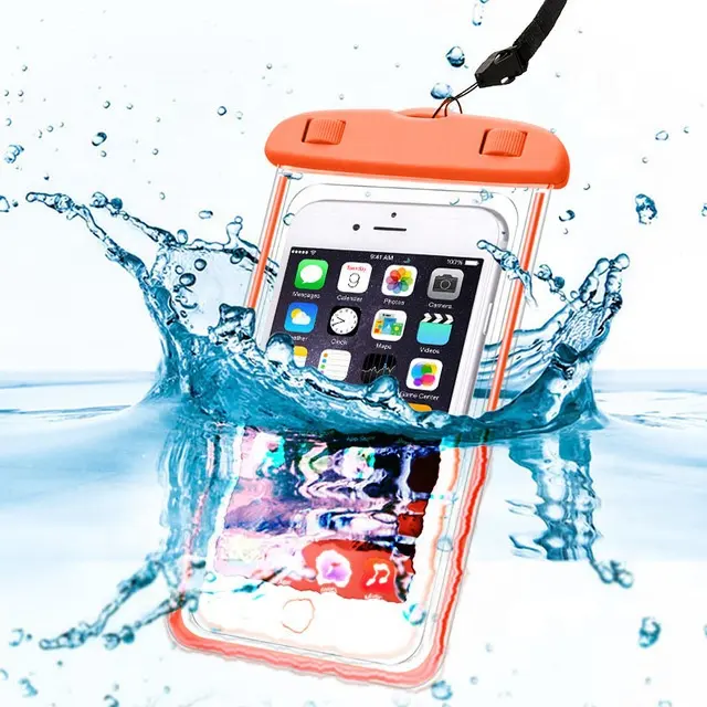 Fabrik Großhandel Preis Universal PVC Leucht Wasserdichte Handy Tasche Fall für Smart telefon