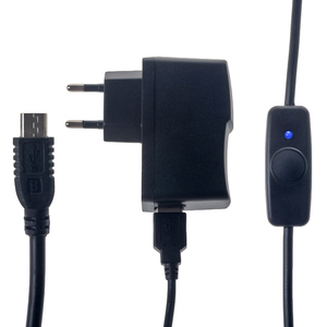 New <strong>Raspberry</strong> <strong>Pi</strong> 5V 2.5A Power Charger Adapter Supply + Micro USB Charging Cable with Switch and LED Indicating Lamp - Product Image 1