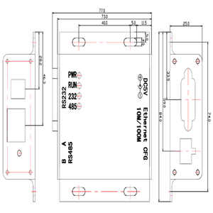 MODUL RS232 RS485 Konverter für serielle zu TCP-Ethernet-Server module