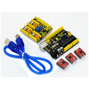 Keyestudio ЧПУ Kit (щит с ЧПУ V2 + UNO R3 + 3 шт. A4988) grbl для arduinos ЧПУ atible