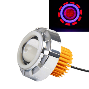 מכירה הלוהטים אופנוע פנס מיני ערכת 10W led כפול מלאך עיניים דו קסנון מקרן עדשה