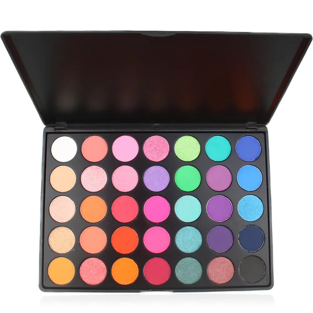 Paleta de sombras de ojos de 35 colores de marca privada de fabricante OEM