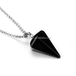 Kindfull tự nhiên thạch anh 6 mặt cảm xạ con lắc tinh thể bán buôn đá quý mặt quay con lắc tinh thể Mặt dây chuyền - Product Image 3