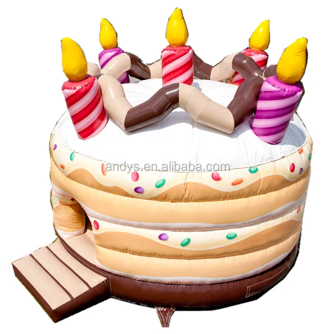 Château de gâteau d'anniversaire gonflable, gâteau d'anniversaire avec image de nom, modèle de gâteau d'anniversaire
