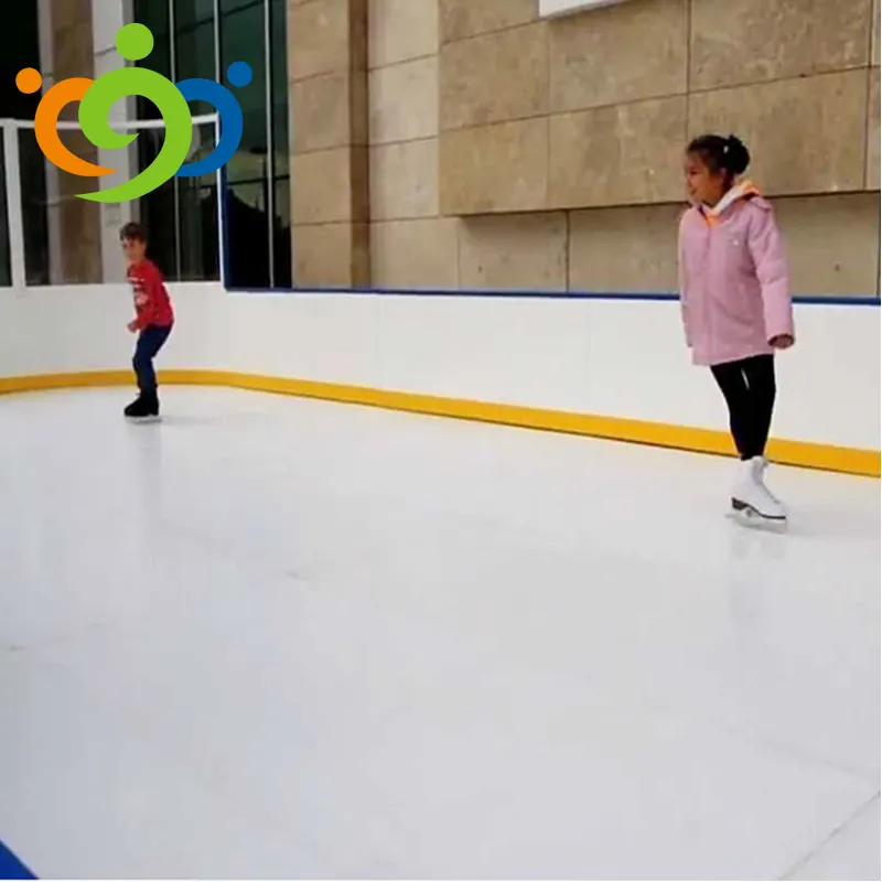 Pese di Hockey su ghiaccio sintetiche usate per la vendita materiale liscio PE pattinaggio su ghiaccio artificiale piste di lavorazione del tagliere personalizzato