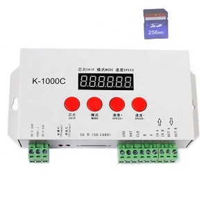 Controlador LED programable de tarjeta SD con software LEDEdit RGB RGBW K1000C, píxel SPI de diente azul WS2811 WS2812, K1000C - Product Image 1