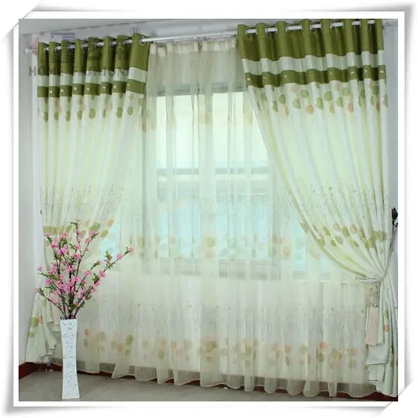 Yilian Tirai dan Tirai Mewah Gaya Arab untuk Dekorasi Rumah Ruang Tamu Anyaman Bunga Bohemian Grommet Bay Window