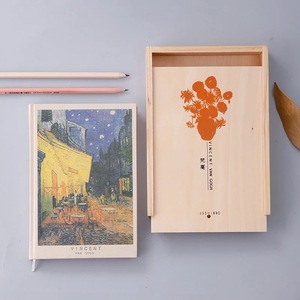 Oem nach Van gogh abbildungen elastische verschluss <span class=keywords><strong>notebook</strong></span> abdeckungen mit holz box