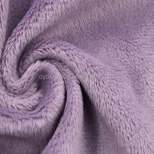 100% Polyester Super Soft 2.5MM Short Hairs Minky Plush Fabric