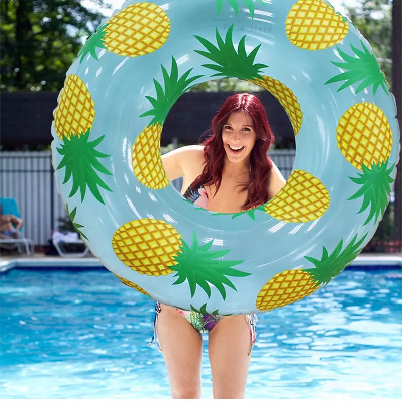 Impression personnalisée gonflable piscine flotteur 100cm pvc anneau de natation pour enfants adultes