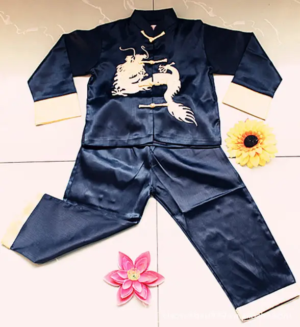 Traje chino tradicional de Wushu para niños, uniforme de artes marciales, traje de Kung Fu para niños y niñas, conjunto de ropa para actuaciones en escenario