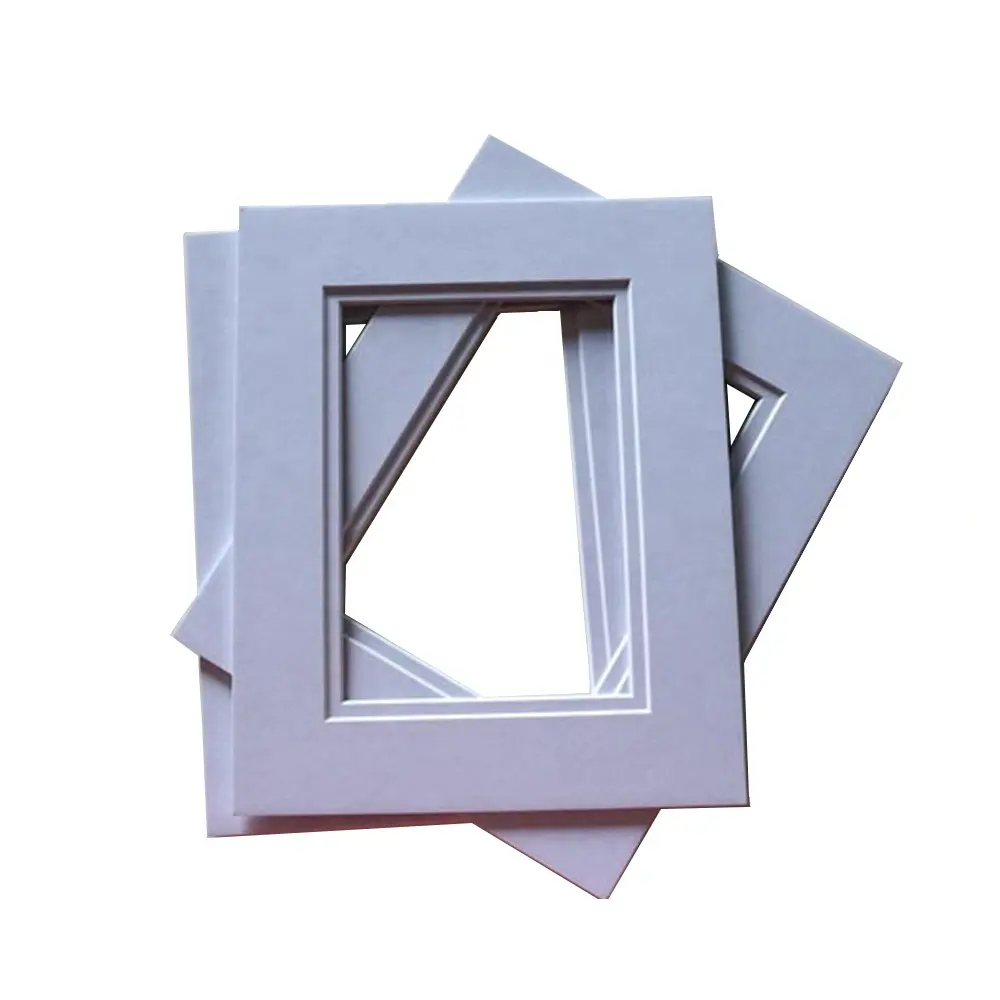 Voorgesneden 1.0mm wit backing board groothandel wit karton voor fotolijst met duidelijke opp zakken verpakking
