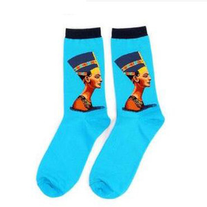ファッションデザイン有名な絵画ソックスVan Gogh Mona Lisaソックス - Product Image 1