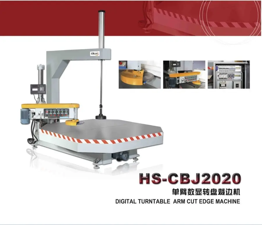 Digital Turntable Arm Edge Cutting Machine (HS-CBJ2020)