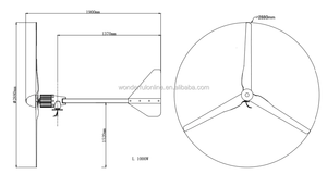 Sıcak satış AC PMSG rüzgar enerjisi jeneratörü rüzgar türbini 5kw 3-phase 2000watt rüzgar güneş hibrid güç sistemi - Product Image 3