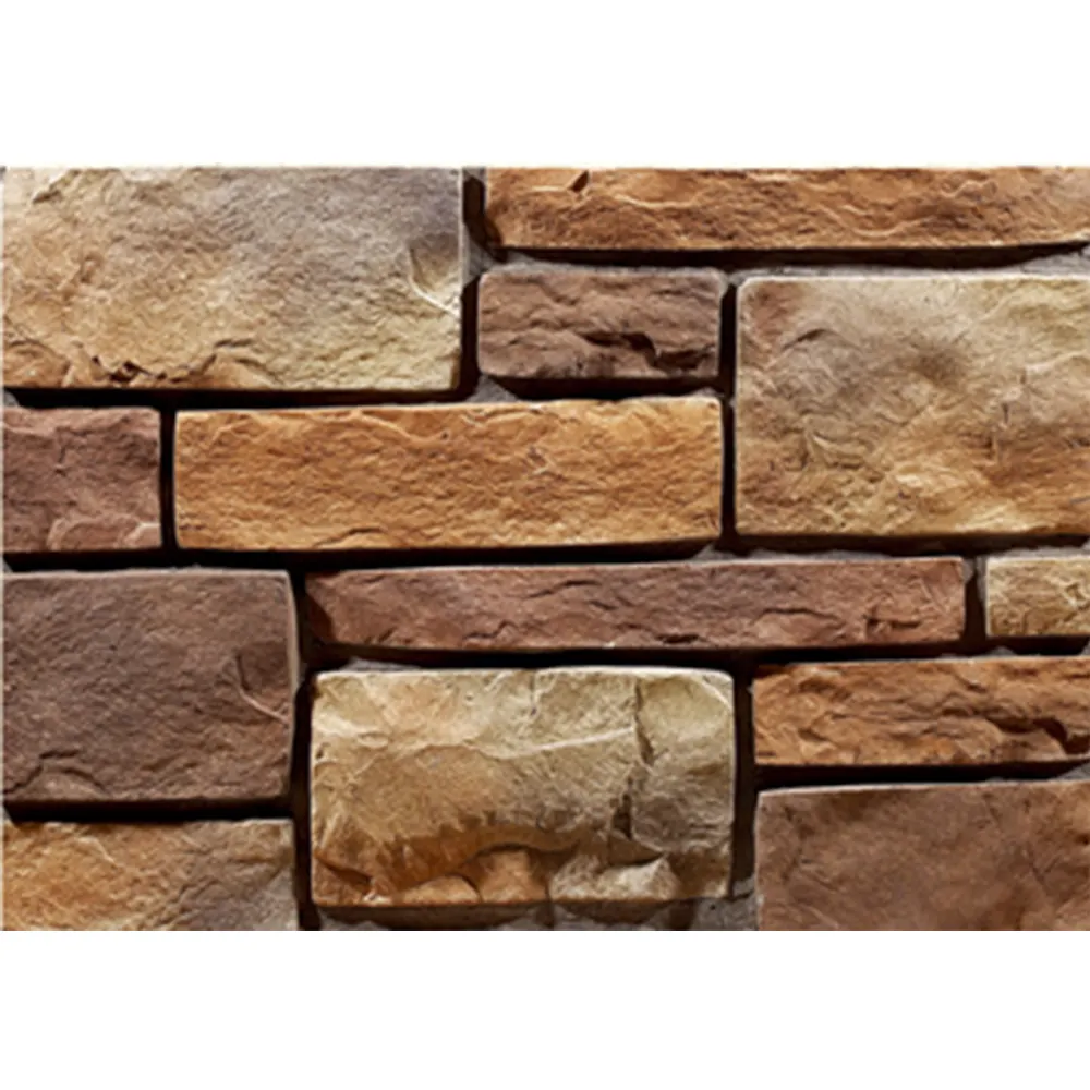 Panel de pared de piedra artificial, piedra de imitación para revestimiento de paredes, azulejo de pared, piedra de Río artificial