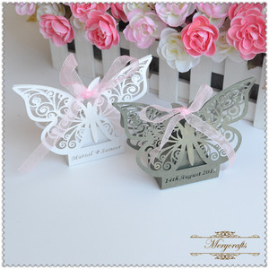 Romantik düğün iyilik dekor kelebek DIY düğün parti şeker kutusu - Product Image 5