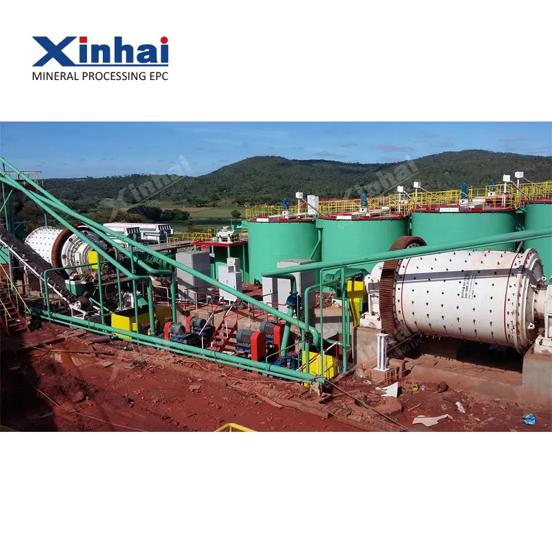 Cuadro de flujo de proceso de producción de mineral de oro Xinhai de China