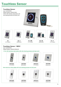Camel 12V DC Metal No Touch IR 433 Wireless Remote Control <strong>Button</strong> <strong>Push</strong> Door <strong>Exit</strong> <strong>Button</strong> for Zk Access Control <strong>System</strong> - Product Image 6