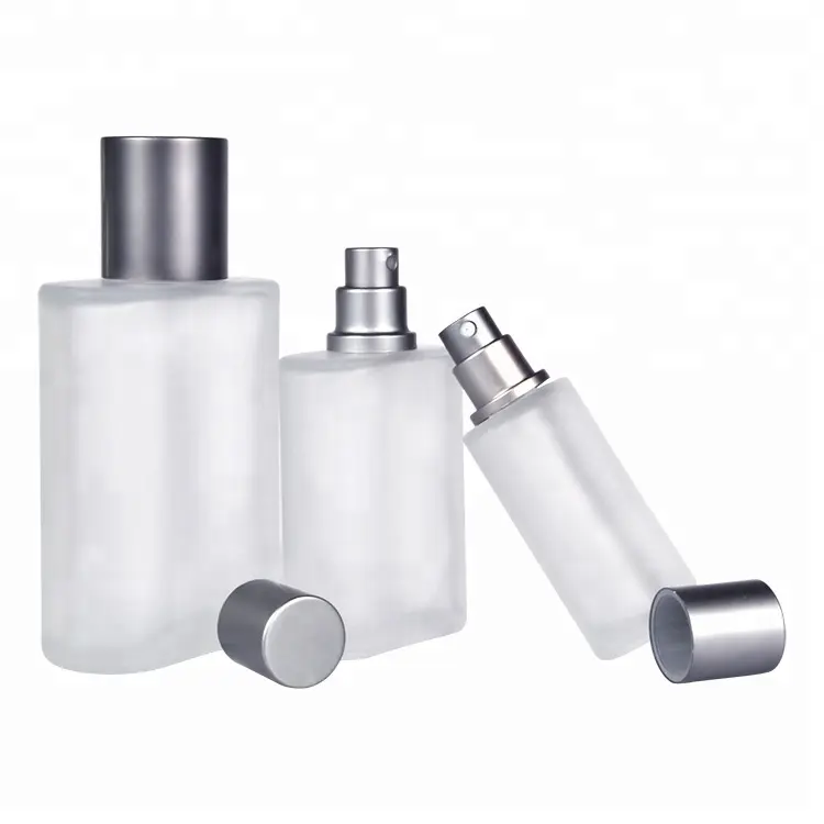 New refillable flat square perfume frosted glass spray bottle 30 ml 30ml 50ml 100ml
