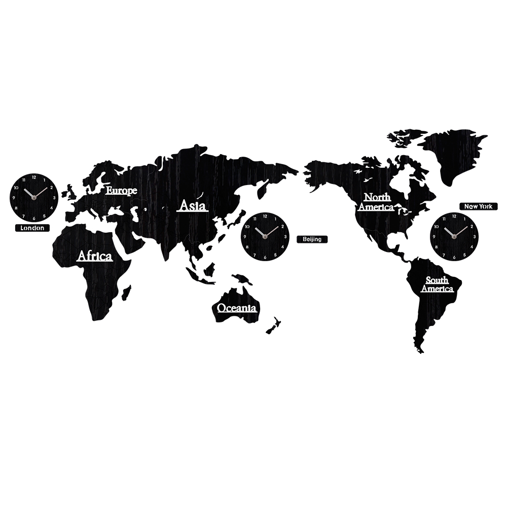 Carte noire + horloge noire