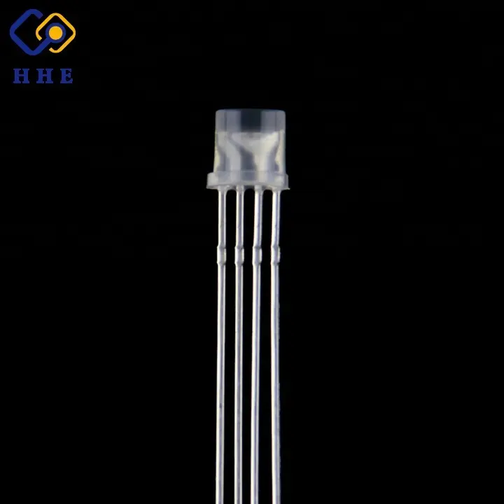 4-pin rgb led الثنائيات/3 مللي متر 5 مللي متر rgb led الثنائيات LED RGB الثنائيات Dip جولة رئيس ساحة رئيس شقة أعلى