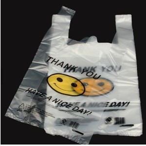 HDPE/LDPE üreticisi teşekkür ederim çanta özel plastik alışveriş çantası t-shirt plastik poşetler logolar ile