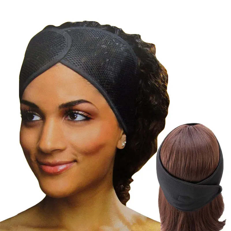 Neue Amazon Women verstellbare Sandwich Net Stirnband Mesh Head Wrap Loop Verschlüsse Haar färbemittel Werkzeug Verwenden Sie Adjust Stirnband TD-01