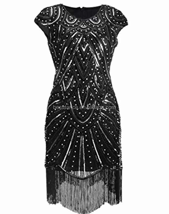 1920s Flapper Dress Great Gatsby Charleston Party Club Sequin Dress