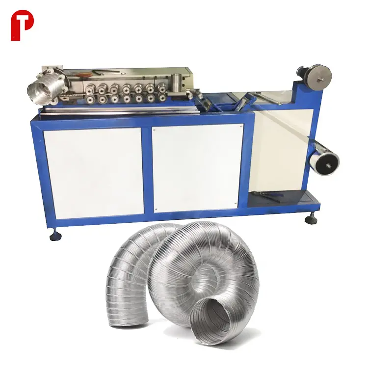 HVAC de aluminio puro de conducto Flexible tubo formando máquina Pad-300 para chimenea tubo de ventilación de cocinar Hood