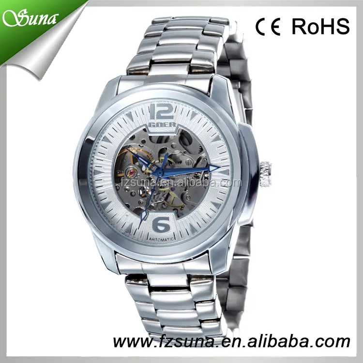 Montres mécaniques Style Goer pour hommes, bon marché, automatique, à la mode, couleurs, vente en gros,