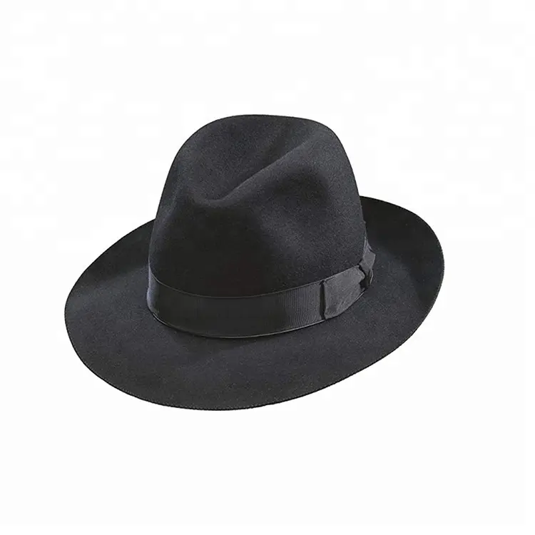 Sombrero Fedora clásico de Borsalino de ala ancha de fieltro de lana 100%