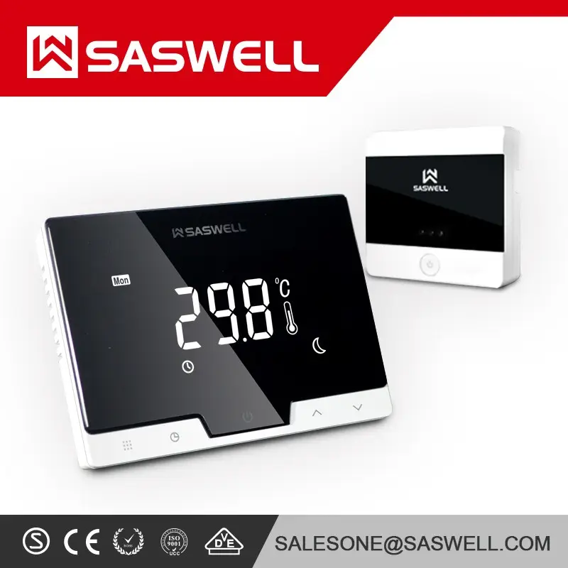 SASWELL 433 MHz wireless regolatore ambiente digitale programmabile wifi termostato della caldaia